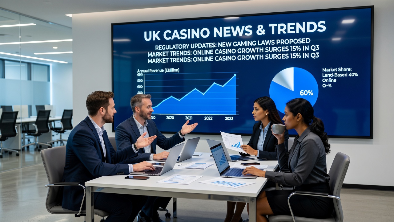 UK Gambling Commission officials reviewing marketing compliance documents at a regulatory meeting