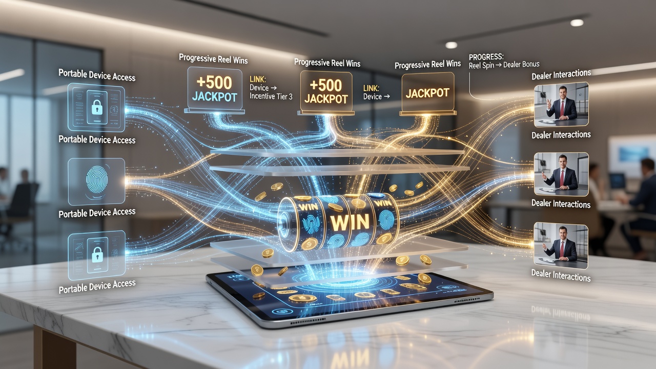 Dashboard view of escalating member privileges tied to mobile gaming activity across reels, tables, and sports markets