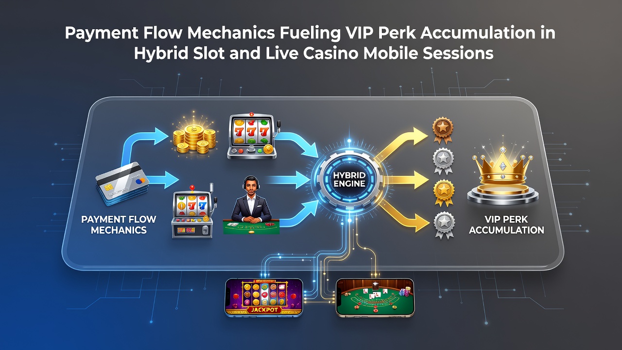 Mobile device displaying seamless payment integration between slot games and live dealer tables with VIP progress indicators