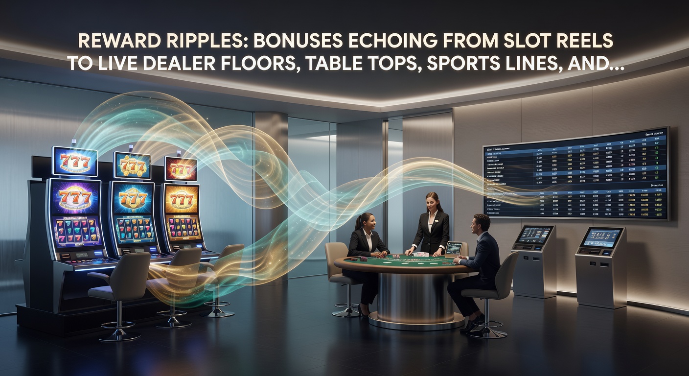 Dynamic split-screen view of slot reels exploding with bonuses transitioning to live dealer roulette spins, overlaid with sports betting slips and VIP lounge access icons