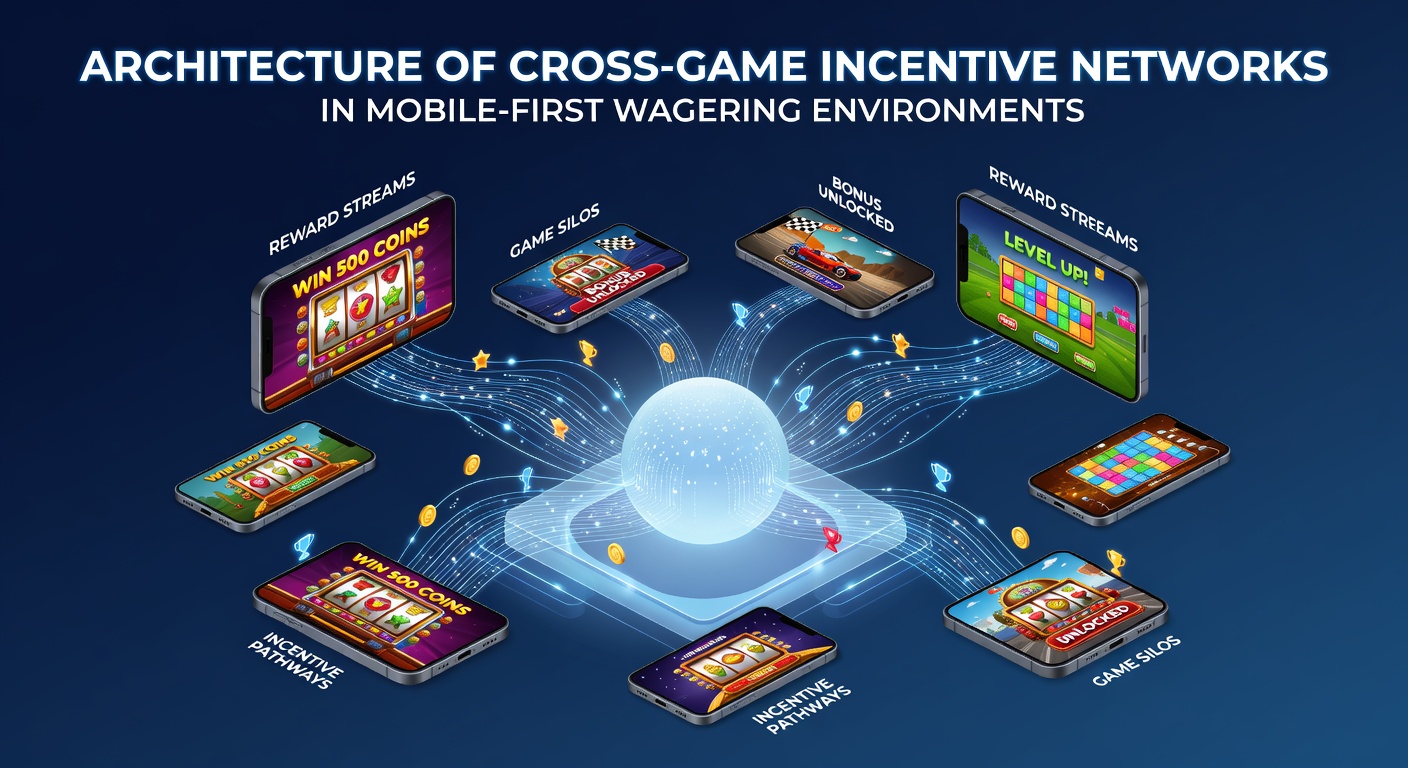 Diagram illustrating interconnected incentive pathways across mobile slot games, live dealer tables, and sports betting interfaces