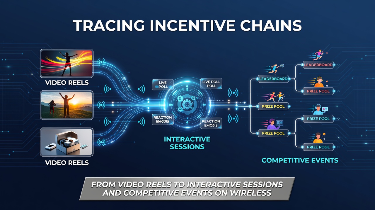 Wireless device screen showing transition from interactive gaming session to competitive tournament interface