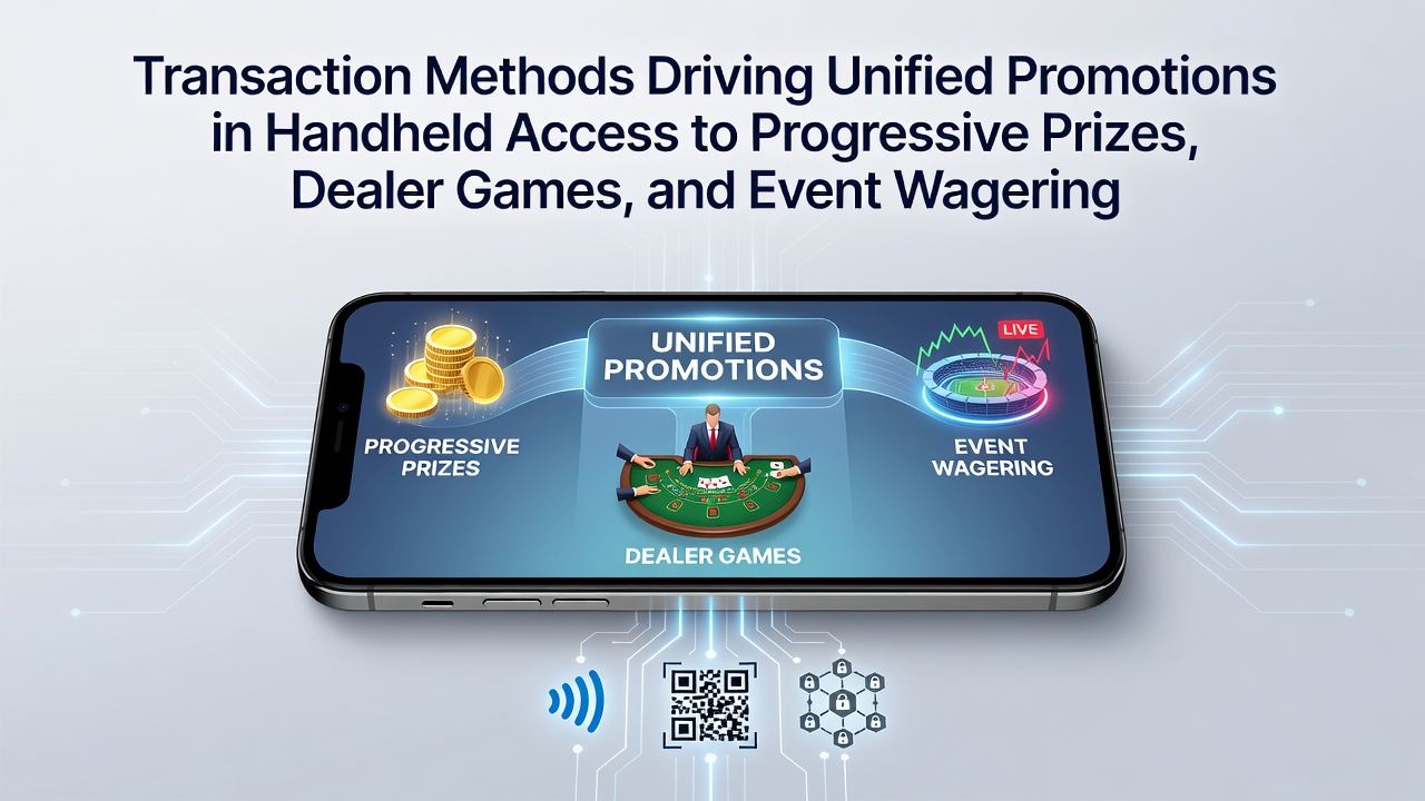 Mobile device displaying unified casino promotions across slots, live dealer tables, and sports betting interfaces